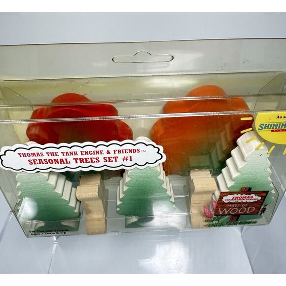 Thomas The Tank Seasonal Tree Set #1 Shining Time Wood Vintage 1992 NOS USA - Picture 7 of 7